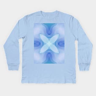 Toulouse Blue Flower Kids Long Sleeve T-Shirt